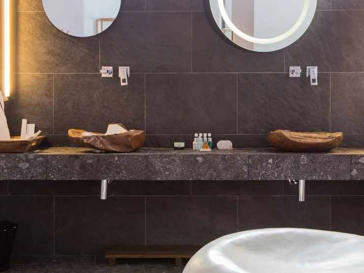 Myconian Avaton Bathroom Interior in Mykonos